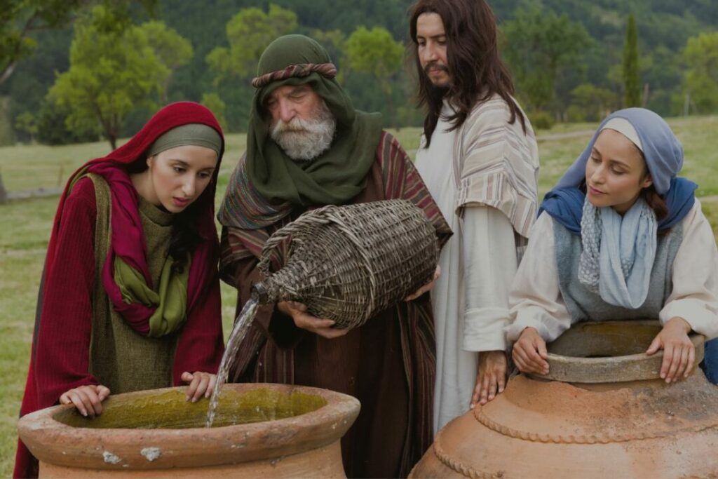 Devocional, Jesus transforma água em vinho - Reprodução Canva